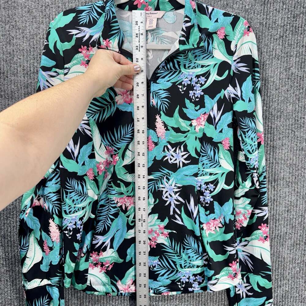Tommy Bahama Golf Pullover Top Women's Medium 1/4 Zip Tropical Quick Dry UPF 50 - Picture 8 of 10